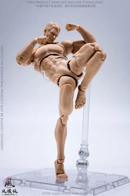 1/12 Scale Male Soldier Action Figure — 16cm Flexible Joint Articulated Toy Doll Model White Yellow Black