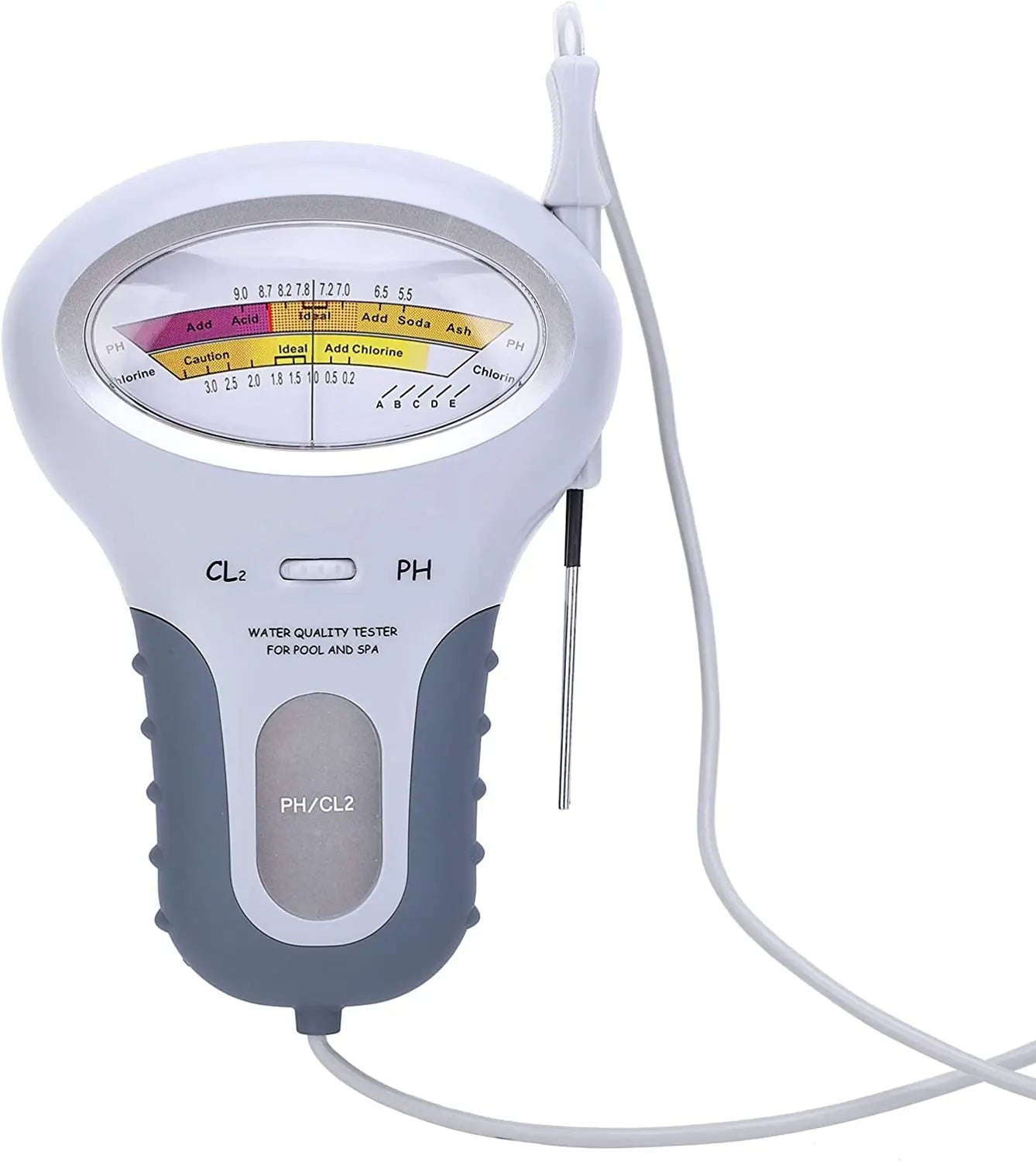 2 in 1 PH & Chlorine Meter - Water Quality Tester for Pool and Aquarium, CL2 Measuring Device