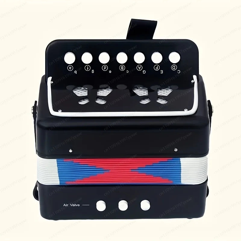 ABS Kids Chromatic Accordion Keyboard - 7 Key 2 Bass Button Beginner Musical Instrument