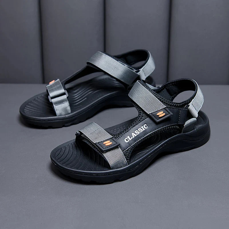 Men’s Outdoor Water Sandals – Arch Support Yoga Sole Gladiator Style Open Toe Beach Slippers, Anti-Slip Durable Summer Footwear