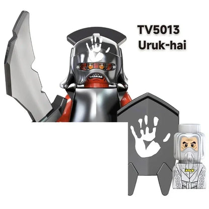 TV6403/TV6404/TV6405 Blocks Toy Set — Orcs, Dwarfs, Elves & Rohan Knight Action Figures Building Bricks for Kids Gift