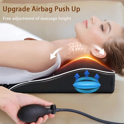 Electric Shiatsu Neck & Back Massager Pillow with Heating & Vibration – Manufacturer Direct Cervical Traction Body Massager for Car