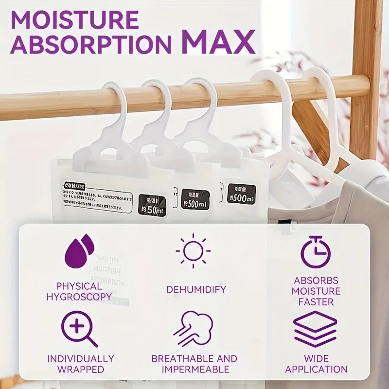 Reusable Moisture Absorber Bag – Closet & Wardrobe Deodorizer, Anti-Mold Humidity Control