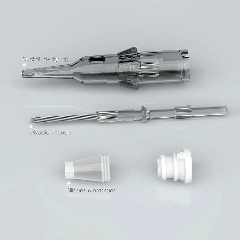 Thunderlord 20PCS 1R Tattoo Needle Cartridges – Round Liner with Membrane System for Permanent Makeup & Universal Machines