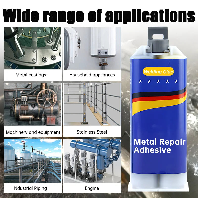 2-in-1 Metal Repair Paste – High Strength Cold Welding Glue & AB Casting Sealant for Metal Defects