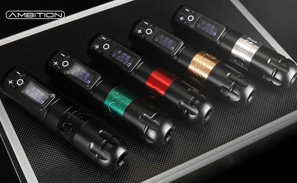 Ambition Soldier Wireless Tattoo Machine — Rotary Battery Pen with 2400mAh & LED Digital Display | Portable Power Pack for Body Art