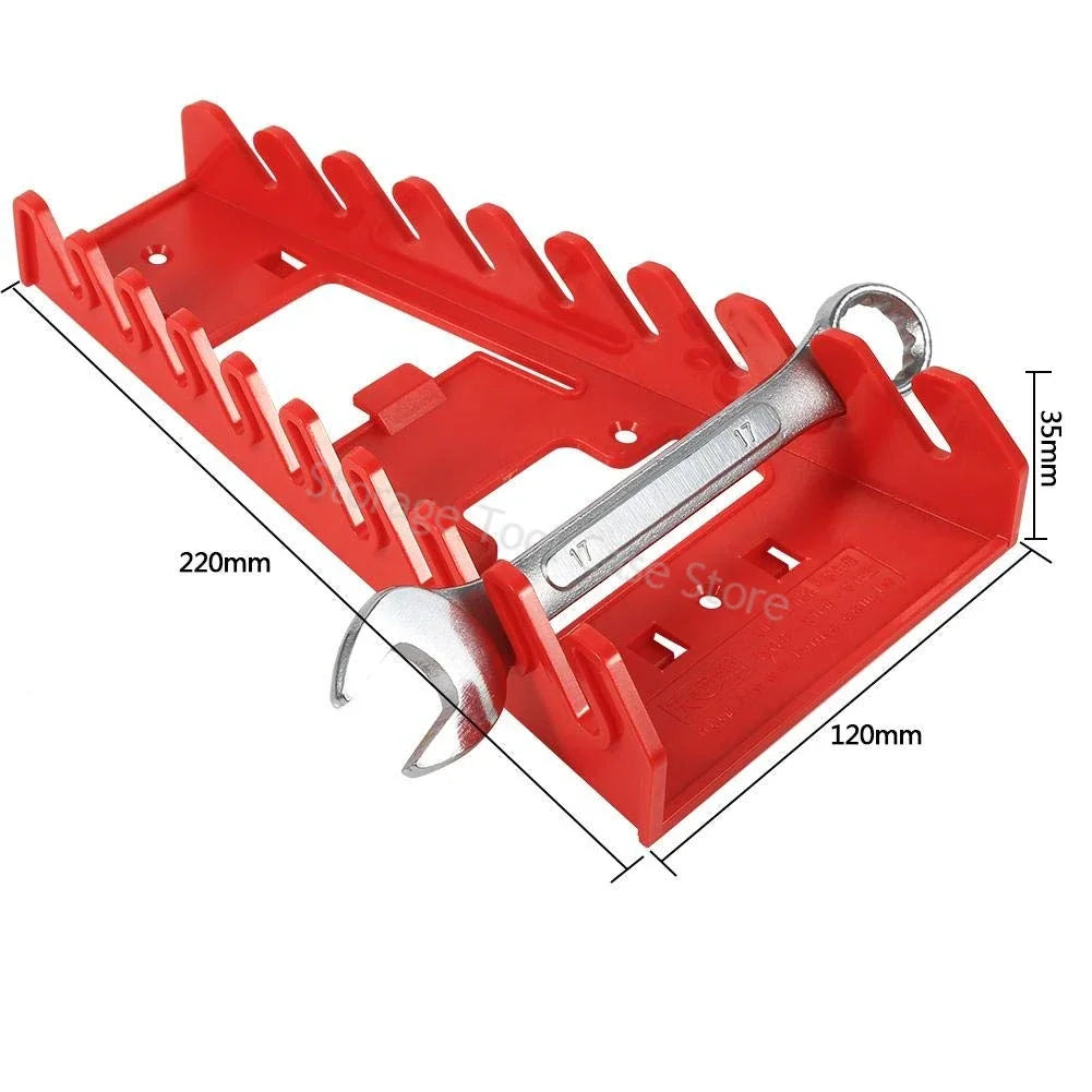 Plastic Wrench Organizer Tray – Tool Rack Holder for Spanners, Sockets & Standard Wrench Storage