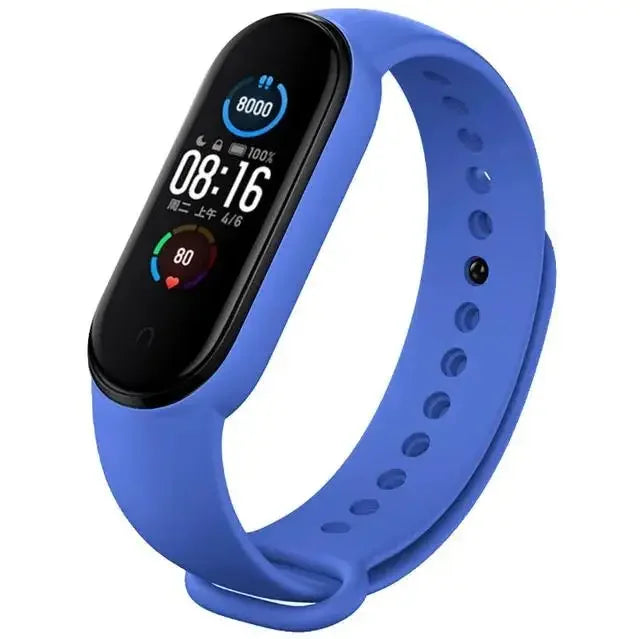 Silicone Watch Strap for Xiaomi Mi Band - Adjustable Replacement Wristband for Mi Band 3 4 5 6 7 Smartwatch