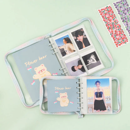 A5/A6/A7 Transparent File Holder Set – 10pcs 6-Hole Loose Leaf PVC Binder for DIY Document Storage