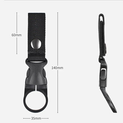 Webbing Buckle Hook Water Bottle Holder Clip - Outdoor Military Nylon EDC Climb Carabiner - Convenient Backpack Hanger for Camping and Hiking