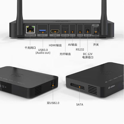 ZIDOO Z9X PRO 4K HDR Media Player — Android 11 TV Box, RTD1619BPD 64-bit Quad-Core, 4GB+32GB, VS10 Image Engine