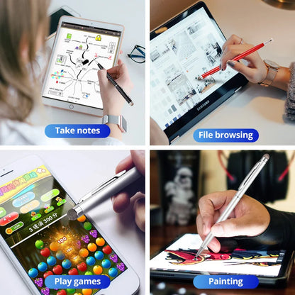 GUUGEI Universal 2-in-1 Stylus Pen - Thick and Thin Drawing Capacitive Pencil for Smartphones and Tablets, Android Mobile Screen Touch Pen