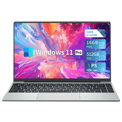 14.1" Portable Windows 11 Pro Laptop — Intel Core i9, 16GB RAM, 1TB/2TB SSD, HD Screen Gaming PC