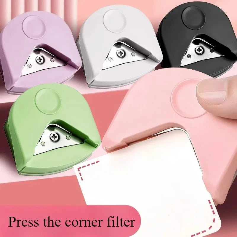 Portable Circle & Corner Cutter Tool – Button Maker Corner Round Punch for Paper, Cards & Photo Cutting