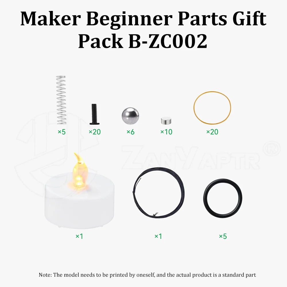 Bambu Lab Novice 3D Printer Parts Gift Pack – DIY Creative Model Kit B-ZC002