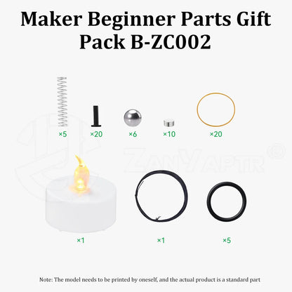 Bambu Lab Novice 3D Printer Parts Gift Pack – DIY Creative Model Kit B-ZC002
