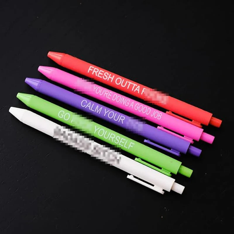 11Pcs Funny Adult Ballpoint Pen Set – Premium Swear Word "Days of The Week" Pens | Office Gift for Adults