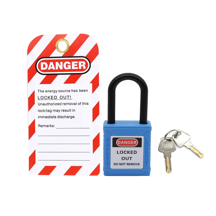 Industrial Safety Padlock – 38mm Nylon Shackle LOTO Lockout for Personal Power & Engineering Use