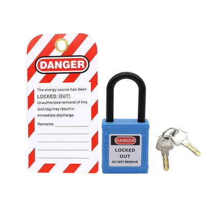 Industrial Safety Padlock – 38mm Nylon Shackle LOTO Lockout for Personal Power & Engineering Use