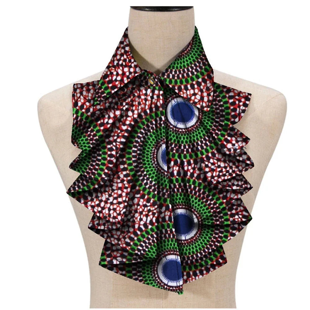 African Print Ankara Triangle Tie for Women - Stylish Wax Fabric Cravat WYA027
