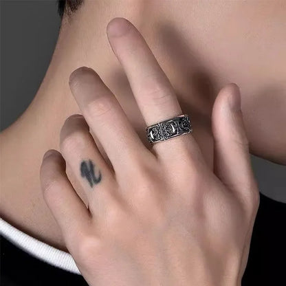 Men's Cross Ring - Vintage Y2K Punk Gothic Adjustable Couple Jewelry