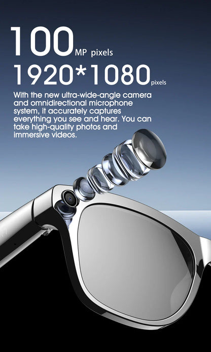 Xiaomi 6K HD AI Smart Glasses — 100MP Camera, ChatGPT, Bluetooth Call, Voice Assistant, 260mAh Battery, New Smart Glasses