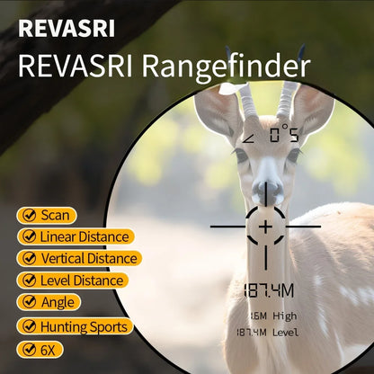REVASRI Hunting Laser Rangefinder – 1000 Yards, Rechargeable Battery, Target Acquisition Tech