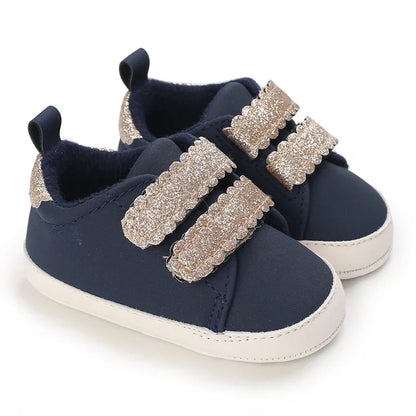 Baby Girl Pre-Walker Shoes - Floral Embroidery Bow Princess Sneakers, Soft Sole Casual Footwear 0–18M