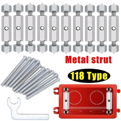 Wall Switch Socket Cassette Repair Tool | Adjustable Screws Support Rod with Wrench for 86/118 Type Electrical Accessories