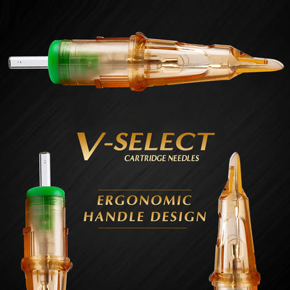 10pcs EZ V Select Cartridge Tattoo Needles - RL, RS, RM, M1 for Permanent Makeup and Microblading, Compatible with Tattoo Machine Pens