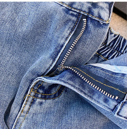 Plus Size Women’s Casual Jeans – Classic Black & Blue Washed Denim for Spring & Autumn, Comfortable & Versatile
