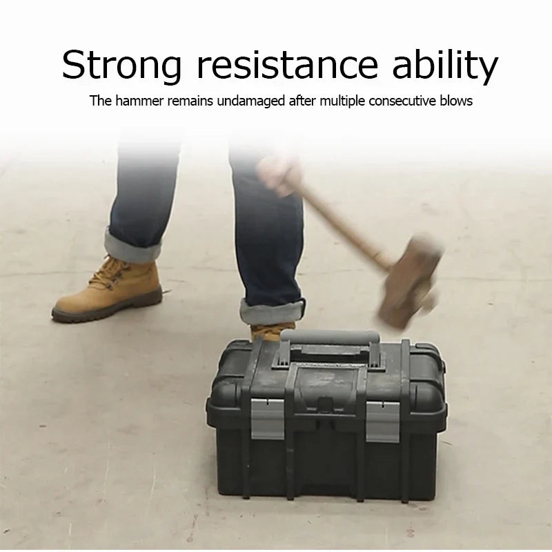 Large Portable Toolbox — Height-Adjustable Tool Organizer Suitcase for Garage, Workshop & Hardware Parts
