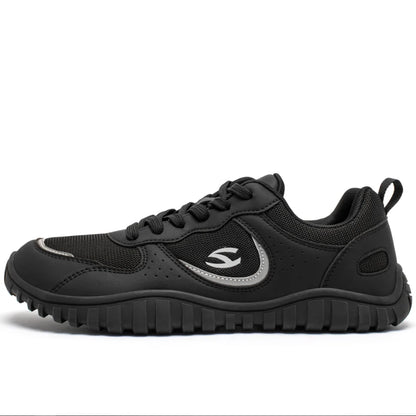 HOBIBEAR Unisex Wide Toe Sneakers — Comfortable Lace-Up Walking Shoes, Breathable Outdoor Travel Sneakers