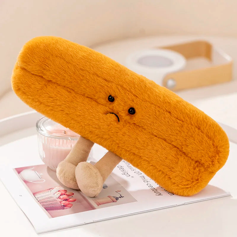 New Cartoon Egg Stuffed Toy – Breakfast Bread & Toast Plush Doll, Fun Pillow for Baby Comfort & Xmas Gifts