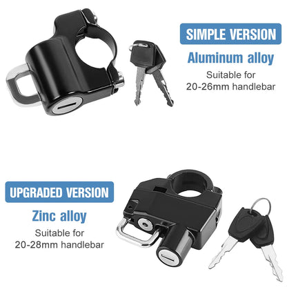 Secure Your Ride: Motorcycle Helmet Anti-Theft Lock with 2 Keys & Installation Tool - Bike Security Accessories