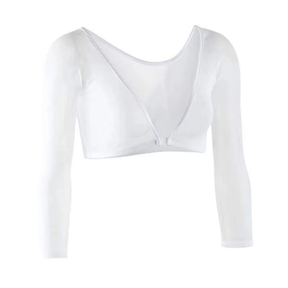 Women’s Long Sleeve Mesh Blouse Top – Reversible Front Button Stylish Undershirt T-Shirt (Black & White)