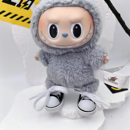 17cm Labubu POP MART Blind Box Doll Clothes – Cute Princess Dress with Suspenders Skirt (Clothes Only)