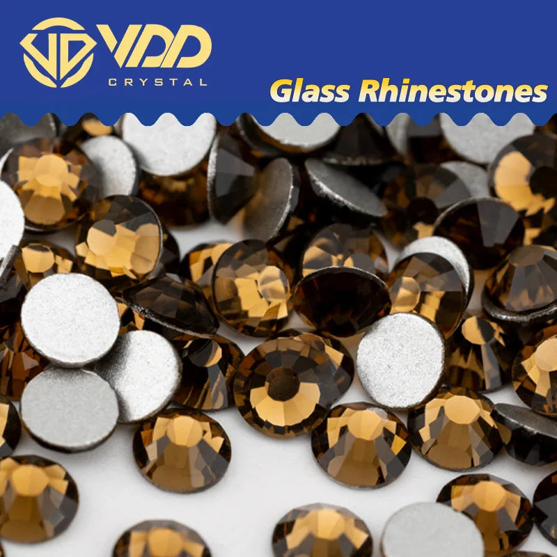 VDD SS4–SS30 Glass Crystal Rhinestones – High Quality Flatback Glitter Strass Stones for Nail Art, DIY Crafts & Decoration
