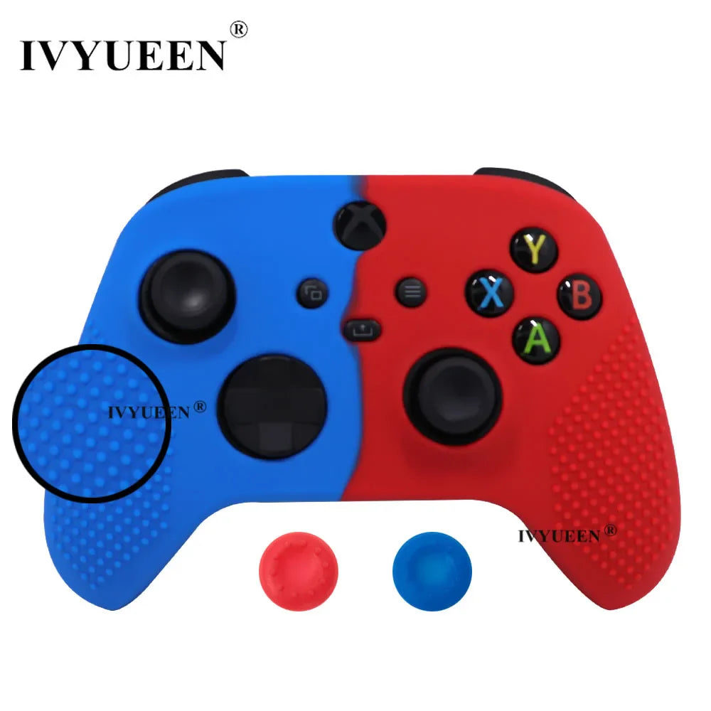 IVYUEEN MixColor Protective Silicone Case for Xbox Series S/X Controller — Thumbstick Grip Caps & Gamepad Cover