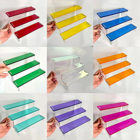 Acrylic Colorful Display Stands – Home Storage Shelf for Toys, Perfume & Handmade Decoration Organizer