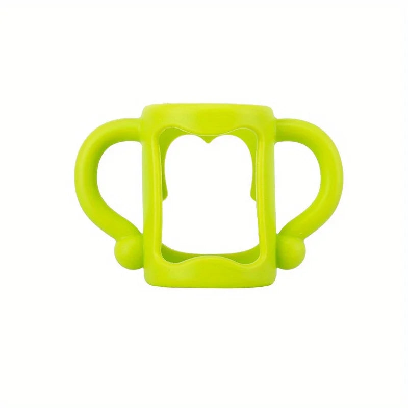 Durable Silicone Baby Bottle Handles – Food-Grade Transitional Sippy Cup Grip for Wide-Neck Bottles