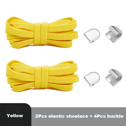 No-Tie 8MM Flat Elastic Shoelaces – Quick Sneakers Laces for Kids & Adults, Shoe Accessories