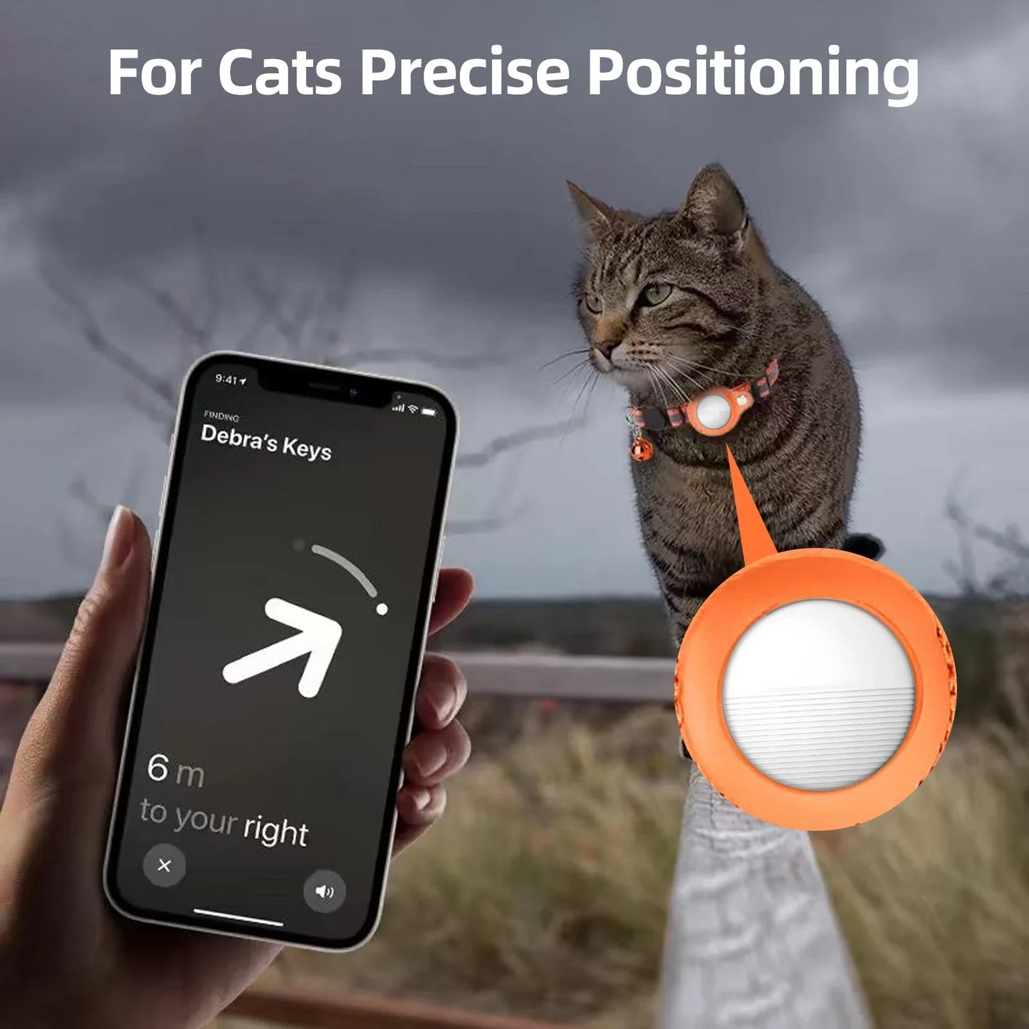 Mini GPS Tracker for Apple iOS — Find My App Compatible Smart Bluetooth AirTag for Child, Pet, Bike & Bag Loss