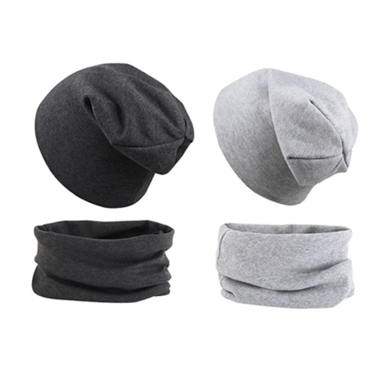 2pcs Baby Hat and Scarf Set - Soft Elastic Cotton Beanie for Boys and Girls, Hip Hop Cap for Autumn and Winter, Warm Newborn Accessories