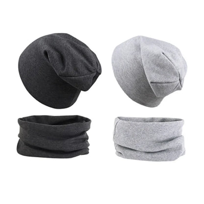 2pcs Baby Hat and Scarf Set - Soft Elastic Cotton Beanie for Boys and Girls, Hip Hop Cap for Autumn and Winter, Warm Newborn Accessories