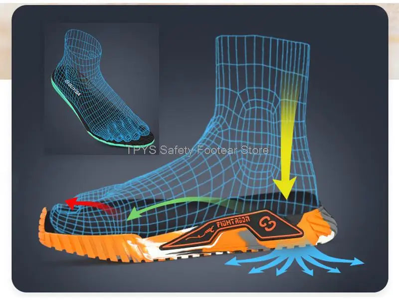 High-Top Safety Shoes for Men & Women – Steel Toe, Anti-Puncture Work Boots, Indestructible Safety Shoes