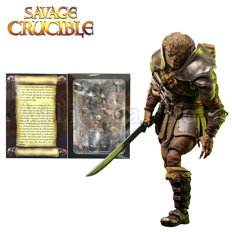 Harbinger Studios 1/12 7-Inch Action Figure – Savage Crucible Wave 2 Jaeger Nashom Krieger Whoman Barbarian Anime Model Gift