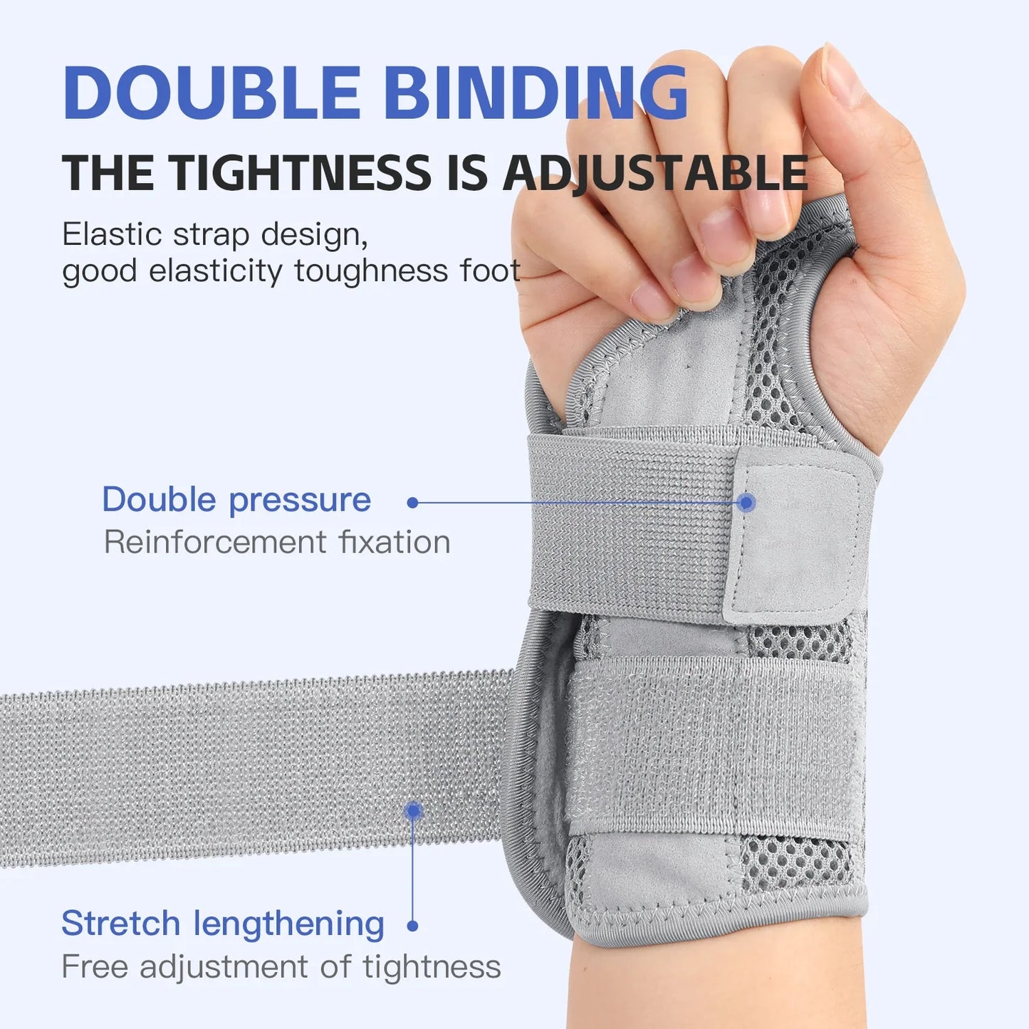 Wrist Brace for Carpal Tunnel — Hand Support with Splints for Arthritis, Tendonitis, Sprains, and Wrist Pain