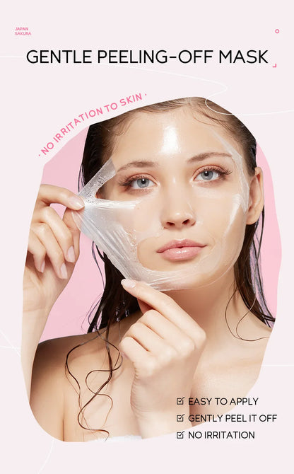 LAIKOU 24K Gold Sakura Peel-Off Face Mask – Anti-Wrinkle, Whitening & Blackhead Removal Skincare