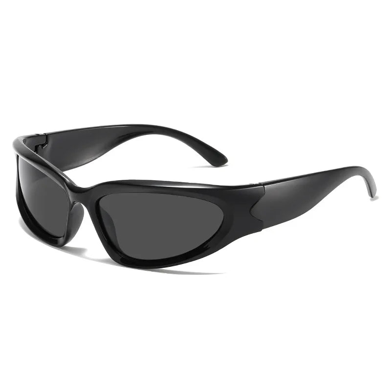 New Arrival Women’s and Men’s Punk Oval Sunglasses – Colorful Mirror Y2K Shades, Trendy Unique Sun Glasses